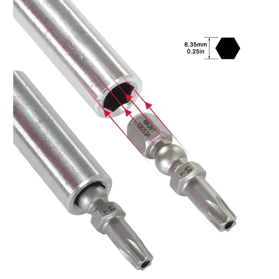 VESSEL Franchise Screwdriver Series NO.IB31， Impact Ball Torsion Bit with Magnetic Extension Bit in Slide Case Hand Tools screw