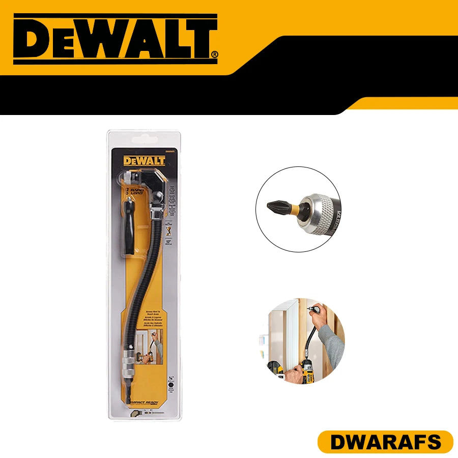 DEWALT Right Angle Drill Adapter 300mm with PH2 Bit Flexible Shaft Flex Extension Hex Bit Holder DWARAFS