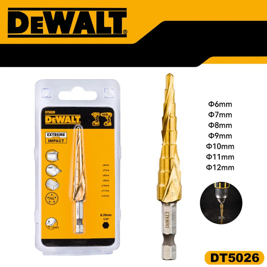 DEWALT DT5026 DT5027 DT5030 DT5031 Impact Step Bit Pagoda Type Hexagonal Handle High-speed Drill Tool Accessories