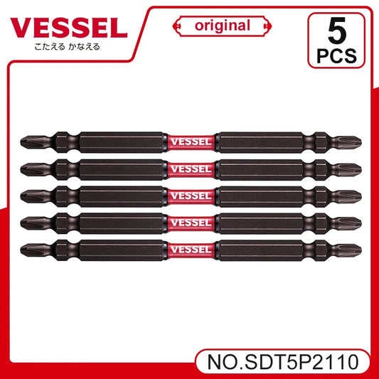 VESSEL Franchise batch head series NO.SDT.Series Magnetic Cross Bit Set 65-150mm Length Slender TorsionScrewdriver Bit HandTools