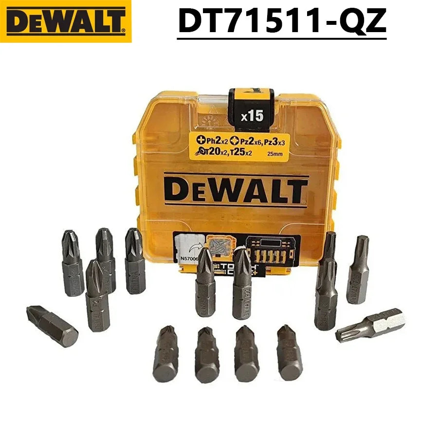 DEWALT Screwdriver Bit Set 16 Pieces Telescopic Magnet Holder Inserts Storage Electric Drill Bits Power Tool Accessories DT71511