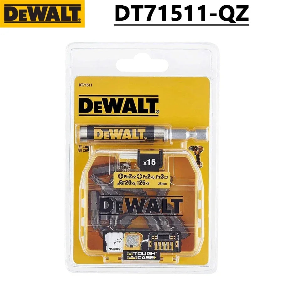 DEWALT Screwdriver Bit Set 16 Pieces Telescopic Magnet Holder Inserts Storage Electric Drill Bits Power Tool Accessories DT71511