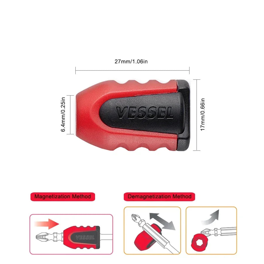 VESSEL Franchise Screwdriver Series NO. 9912A，Precision Screwdriver Set for Phillips and Slotted Screws with Tool Pouch