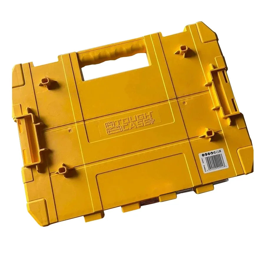 DEWALT Large Tough Case with Divider Tool Box for Power Tool Accessories Stacking Storage Cases DT70839-QZ