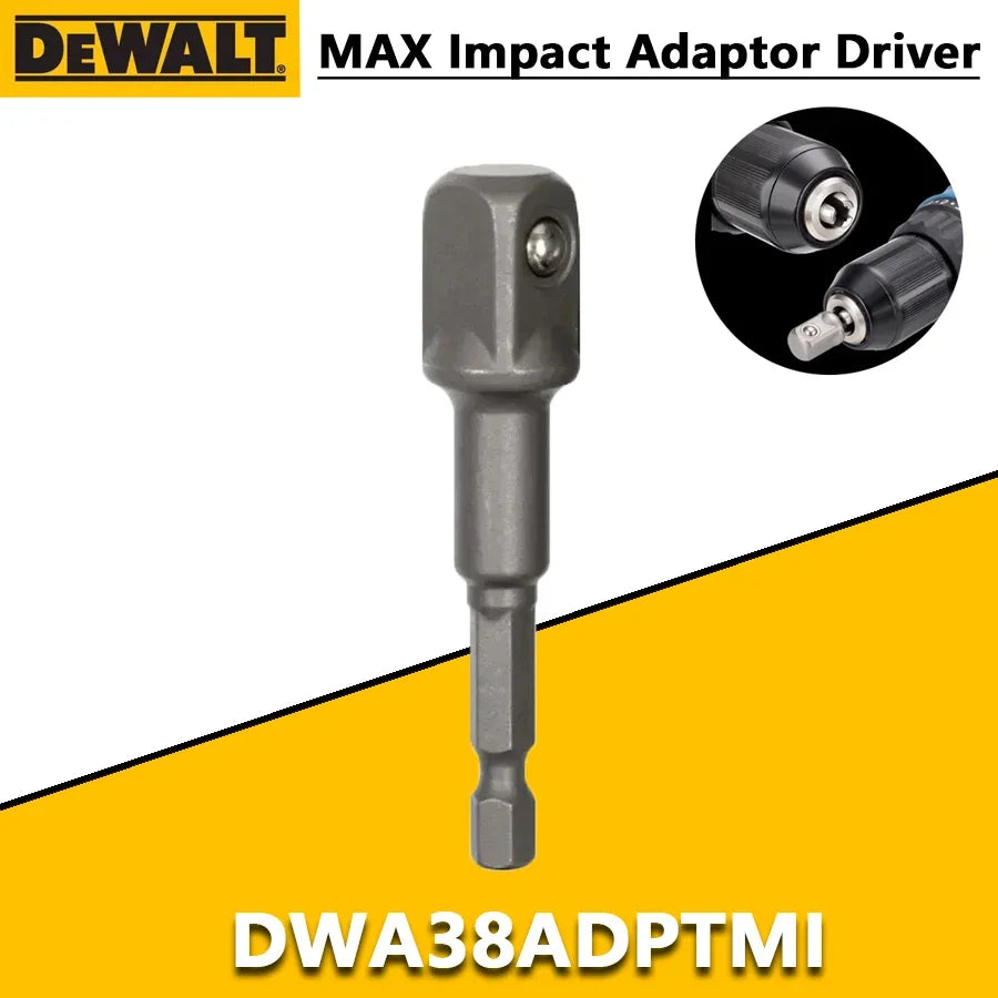 DEWALT DWA12ADPTMI DWA38ADPTMI MAX IMPACT™ 1/4" TO SQUARE 1/2" or 3/8" ADAPTOR Driver Power Tool Accessories