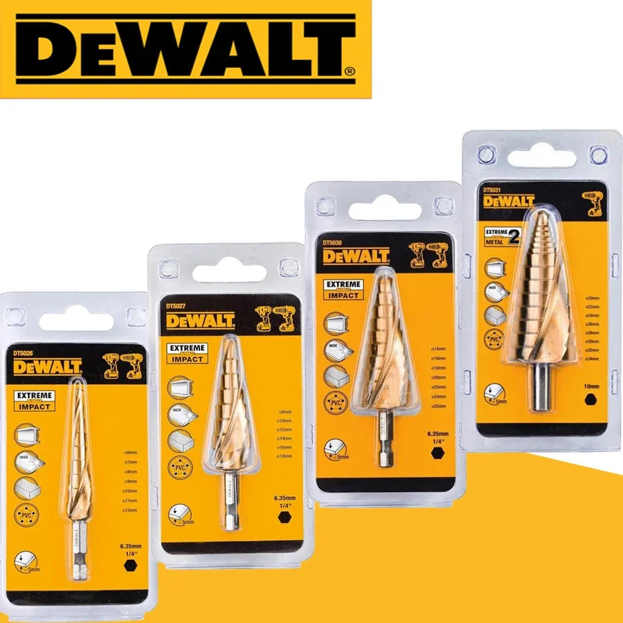 DEWALT DT5026 DT5027 DT5030 DT5031 Impact Step Bit Pagoda Type Hexagonal Handle High-speed Drill Tool Accessories