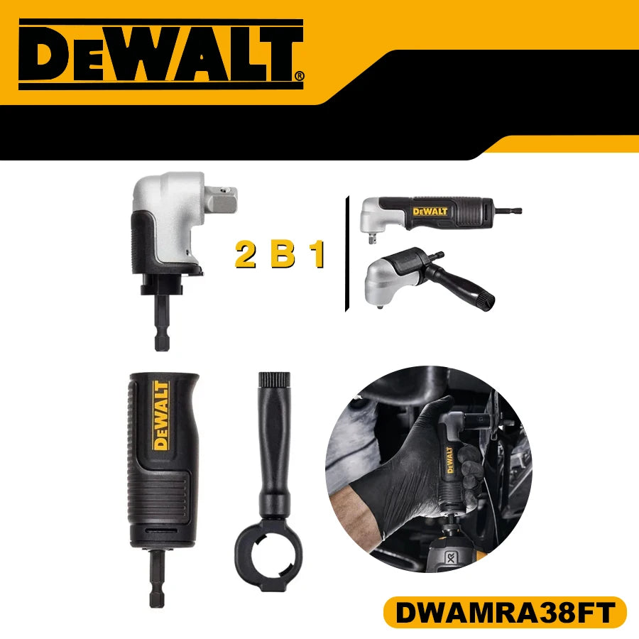 DEWALT DWAMRA38FT FLEXTORQ® 1/4" 3/8" Square Drive Modular Right Angle Attachment Power Tool Accessories