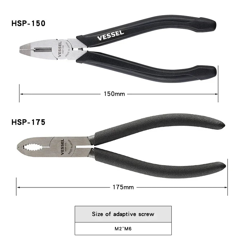 VESSEL Franchise PliersTool NO.HSP-150,multifunctional wire cutting pliers for electrician's tools,can be used for damagedscrews