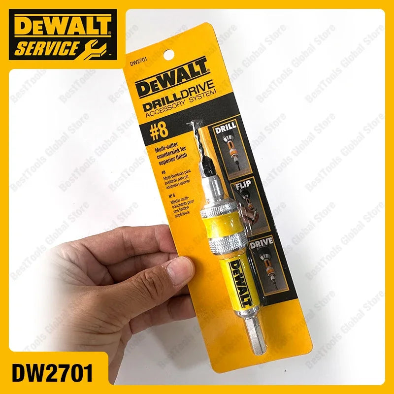 DEWALT DrillDrive Accessory System DW2700 DW2701 DW2702 #6 #8 #10 Drill Flip Drive Complete Unit  2 in 1 Countersink Wood Drill