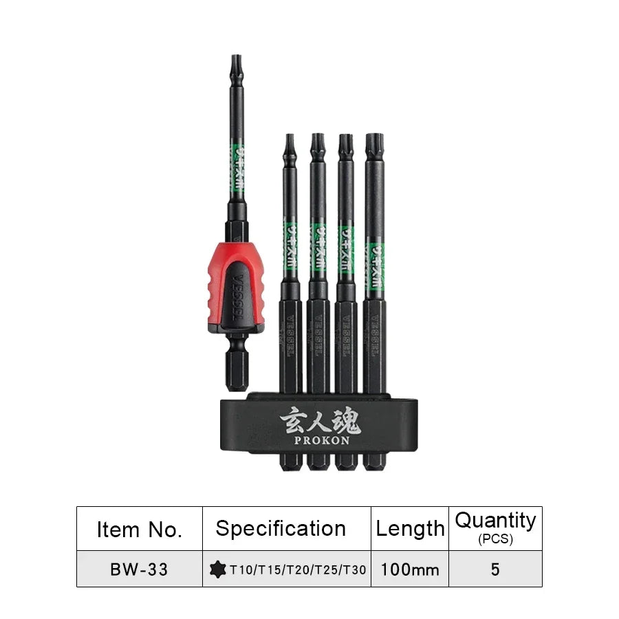 VESSEL Franchise batch head series NO.BW-32.5 Pcs Recessed “SAKISUBO” Hex Bit Screw Mug Catcher Included Step Bit Scewdrivers