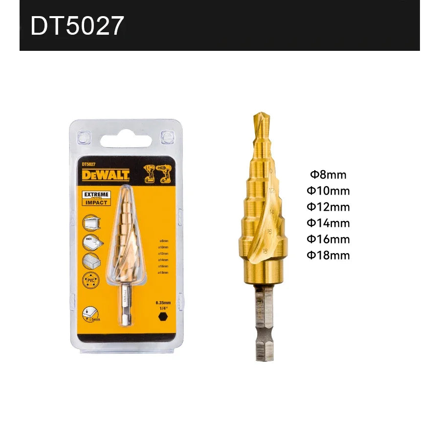 DEWALT DT5026 DT5027 DT5030 DT5031 Impact Step Bit Pagoda Type Hexagonal Handle High-speed Drill Tool Accessories