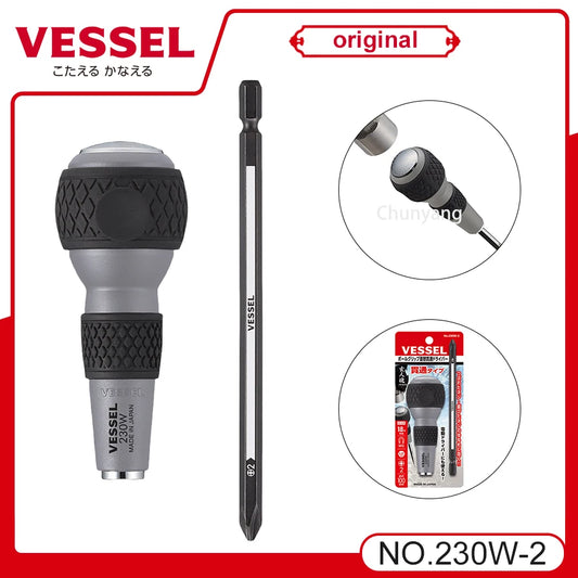 NO.230W-2 230W-3 230W-6 VESSEL Franchise Screwdriver with High Impact Force Resistance and Strong Grip