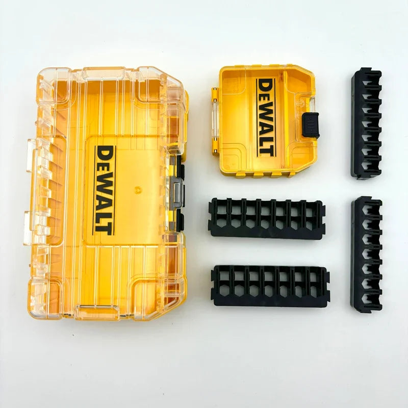 DEWALT Original DT70801 Tough Case Storage Case Transparent Lid Removable Tray Stacking Storage Screws Bits Accessory Holder