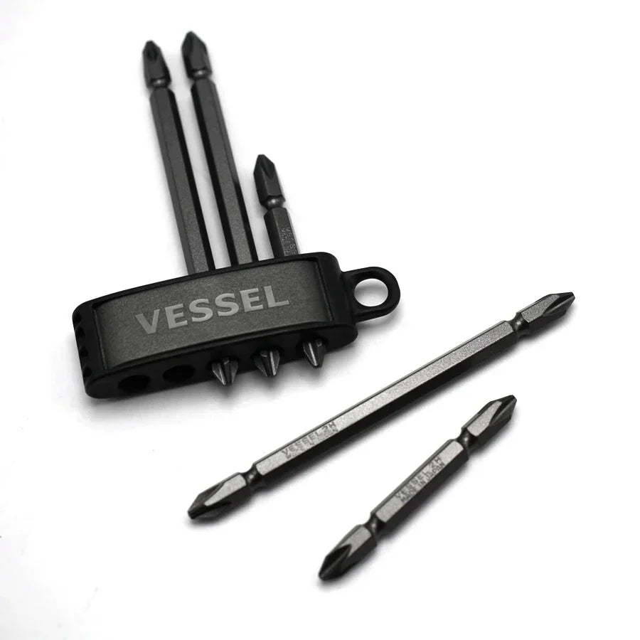 VESSEL Franchise bit series NO.A 145 P ，5-Piece Magnetic Double Head  Bit Set for Phillips Screws 1/4 Hex Shank limited Edition