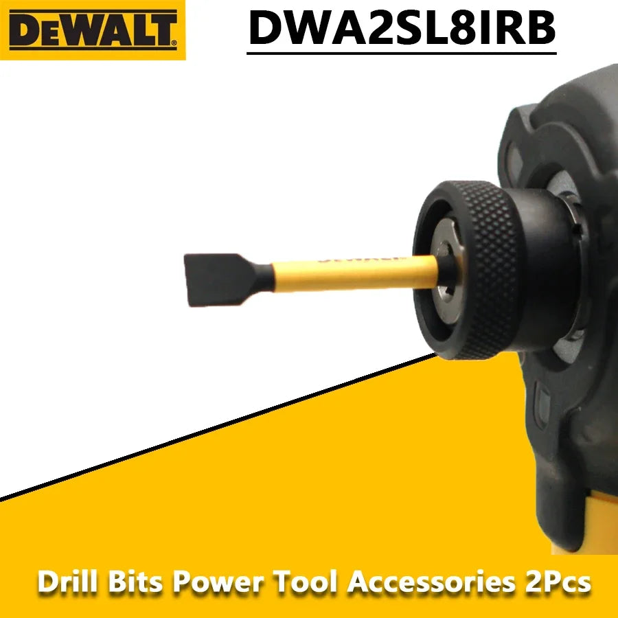 DEWALT DWA2SL8IRB 2PCS IMPACT 8-10 Slotted Power Bit 1/4 Shank S2 Steel 2 in Length Drill Bits Power Tool Accessories