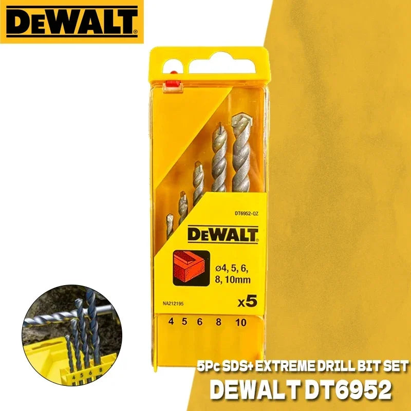 DEWALT DT6952 Masonry 5 Piece Drilling Set Straight Shank For Hammer Impact Drill Dewalt Power Tool Accessories