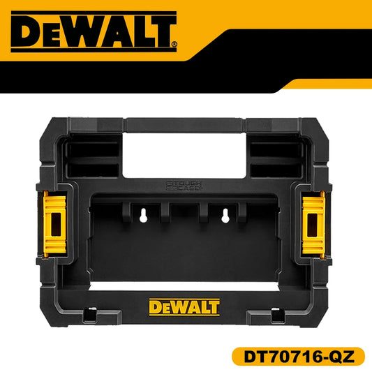 DEWALT  BOX COMPATIBLE WITH TSTAK SYSTEM Caddy Case Connectable INTEGRATED TRANSPORT HANDLE Black/Yellow Tool Box DT70716