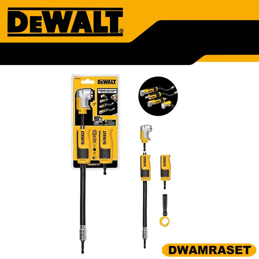 DEWALT 4-in-1 Right Angle Drill Adaptor Compact, Straight Flexible Power Tool Accessories (DWAMRASET)