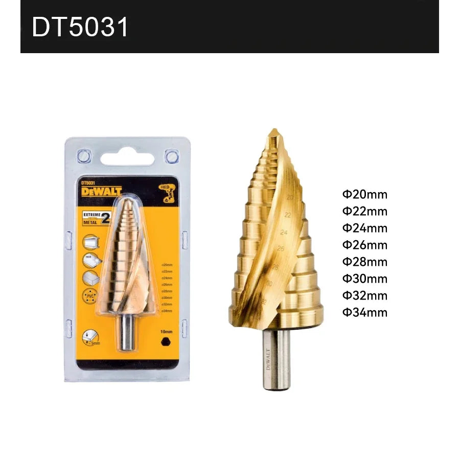 DEWALT DT5026 DT5027 DT5030 DT5031 Impact Step Bit Pagoda Type Hexagonal Handle High-speed Drill Tool Accessories