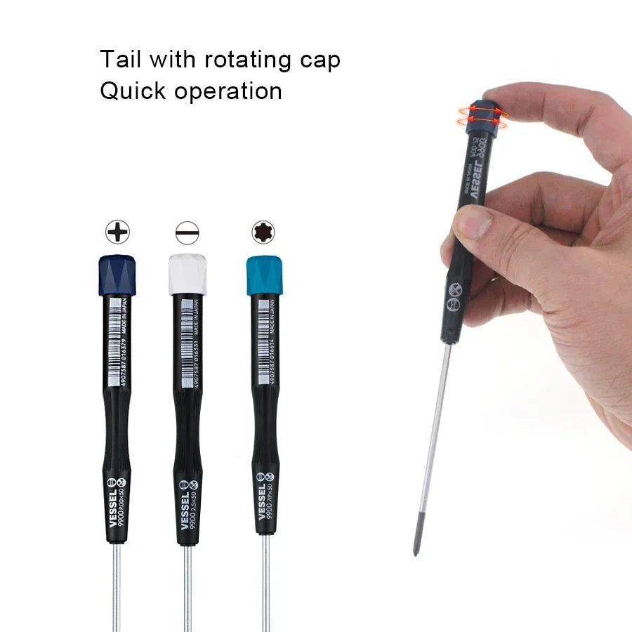 VESSEL Franchise Screwdriver Series NO. 9912E，13 in 1 Precision Screwdriver Set Screws with Tool Pouch and Magnetic Screw Holder