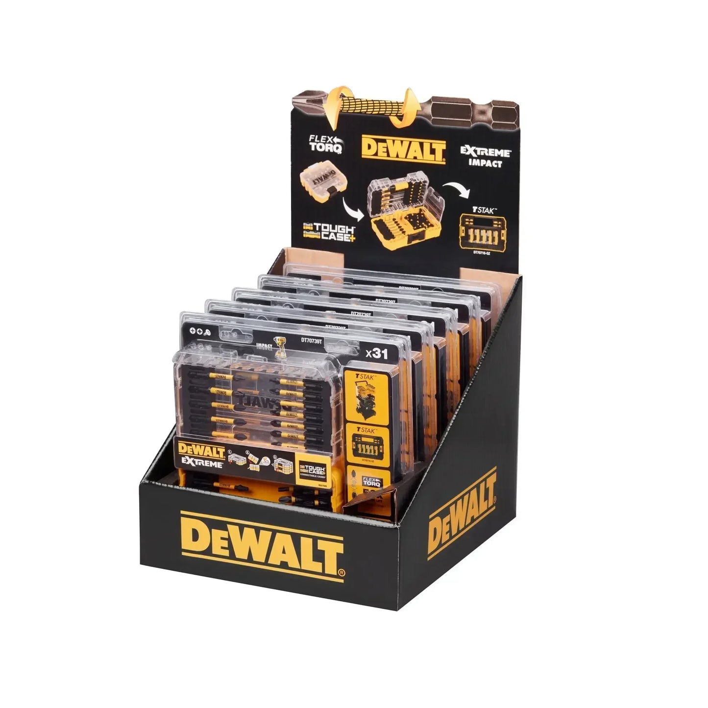 DEWALT DT70739 FLEXTORQ Screwdriver Bits Set 31 Pcs Cordless Driver Impact Drill Bits Set Dewalt Power Tool Accessories