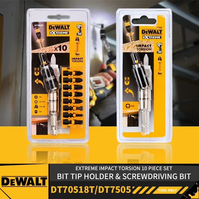 DEWALT DT7505 DT70518 Extreme Impact Torsion Pivoting Bit Tip Insert Holder Electric Screwdriving Bits Set Power Tool Accessory