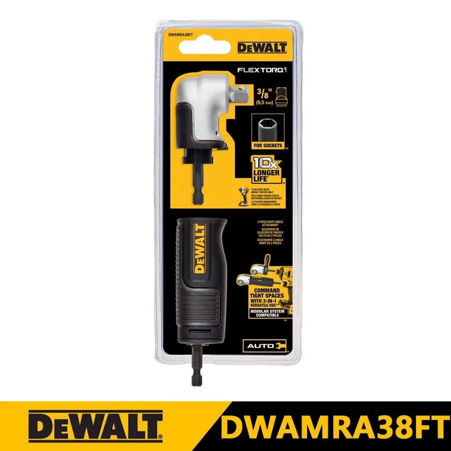 DEWALT DWAMRA38FT FLEXTORQ® 1/4" 3/8" Square Drive Modular Right Angle Attachment Power Tool Accessories