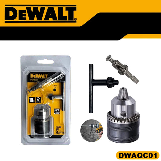 DEWALT Original Drill Chuck 1/4'' 1.5-10mm Drive Drill Bit Electric Tool Accessory DWAQC01