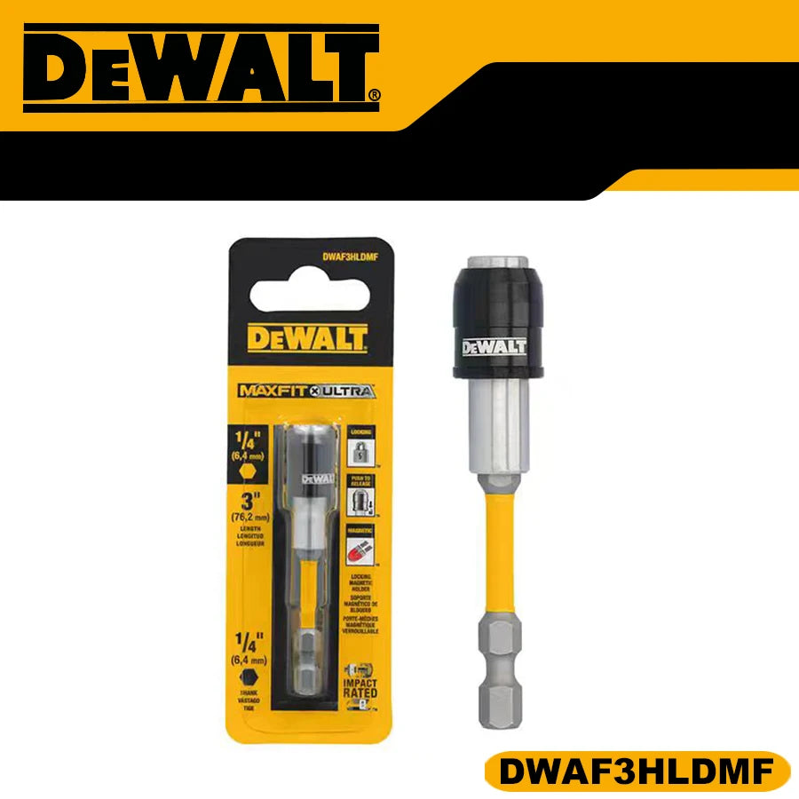 DEWALT DWAF3HLDMF 1/4 76mm Hexagonal Shank Magnetic Coil Plus Magnetic Rod Magnetic Bit Holder Power Tool Accessories