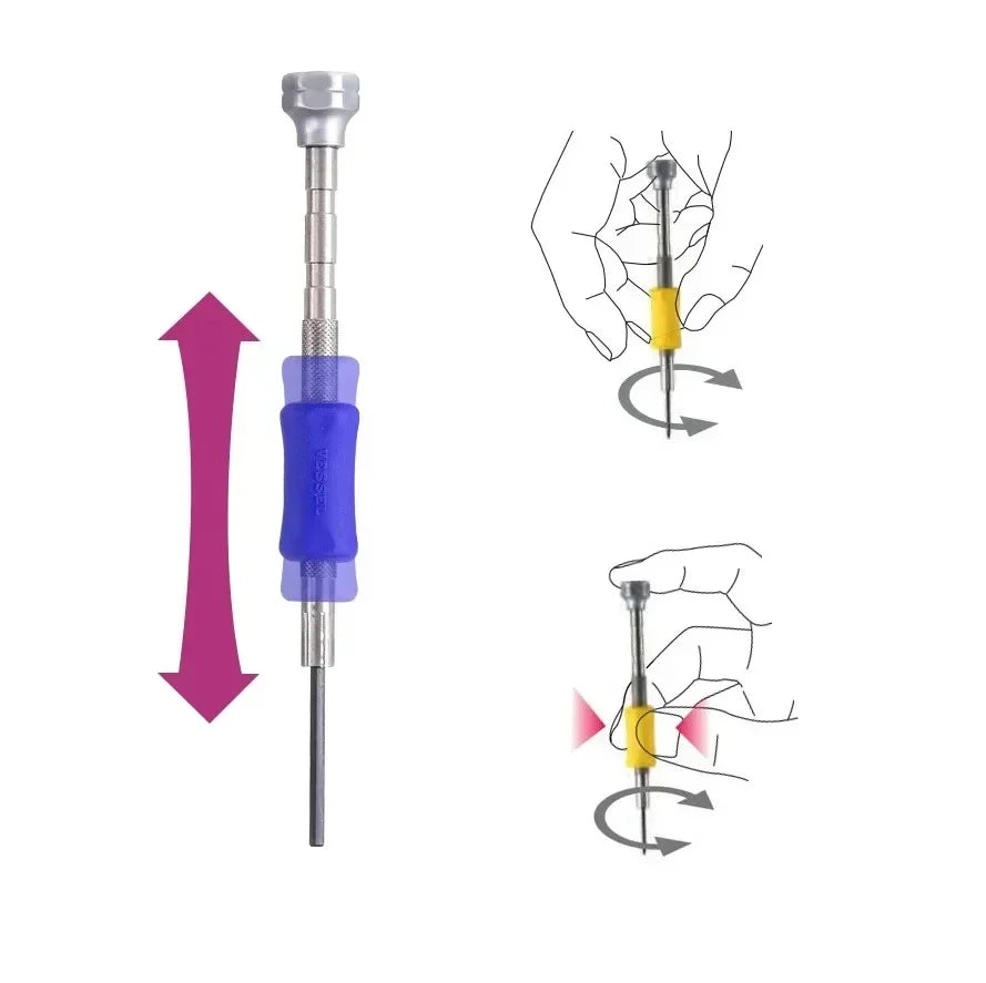 VESSEL Franchise screwdriver series NO. TD-55 TD-56 TD-56S TD-56Y TD-57 TD-58, precision screwdriver set, with tool box