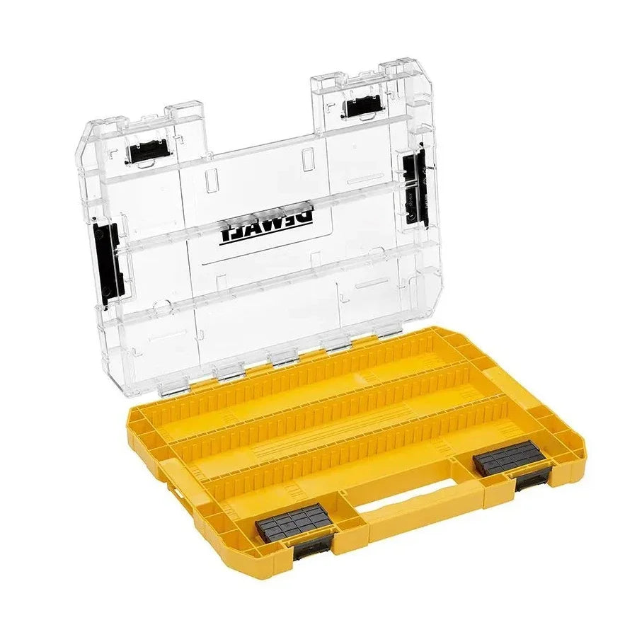 DEWALT Large Tough Case with Divider Tool Box for Power Tool Accessories Stacking Storage Cases DT70839-QZ