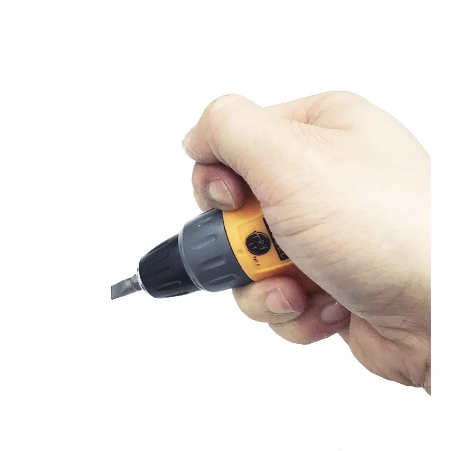 VESSEL Franchise Screwdriver Series No. TD-80,TD-81R T-shaped ratchet, 5 replaceable handles, Japanese hand tool screwdriver set