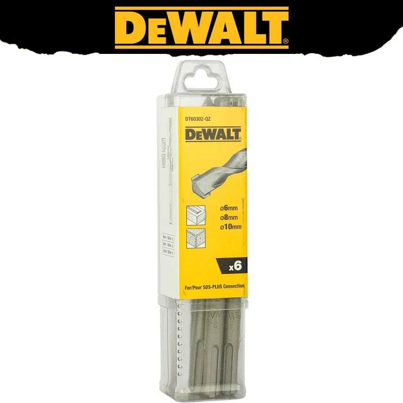 DEWALT DT60302  Twists Drills 6-Piece Set 6MM 8MM 10MM Electric Hammer Drill Accessories Tool Attachments